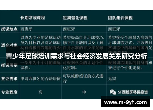 青少年足球培训需求与社会经济发展关系研究分析
