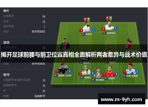 揭开足球前腰与前卫位置真相全面解析两者差异与战术价值